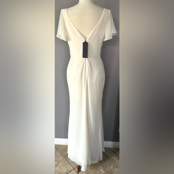 ALLANDWELL Women's Round Neck Long Dress Elegant Mermaid Evening Cocktail Dress - Picture 3 of 15